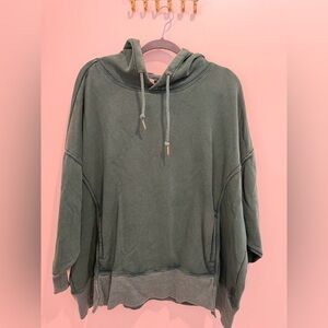 Free People Movement Sprint to the Finish Hoodie, Green - Size Medium